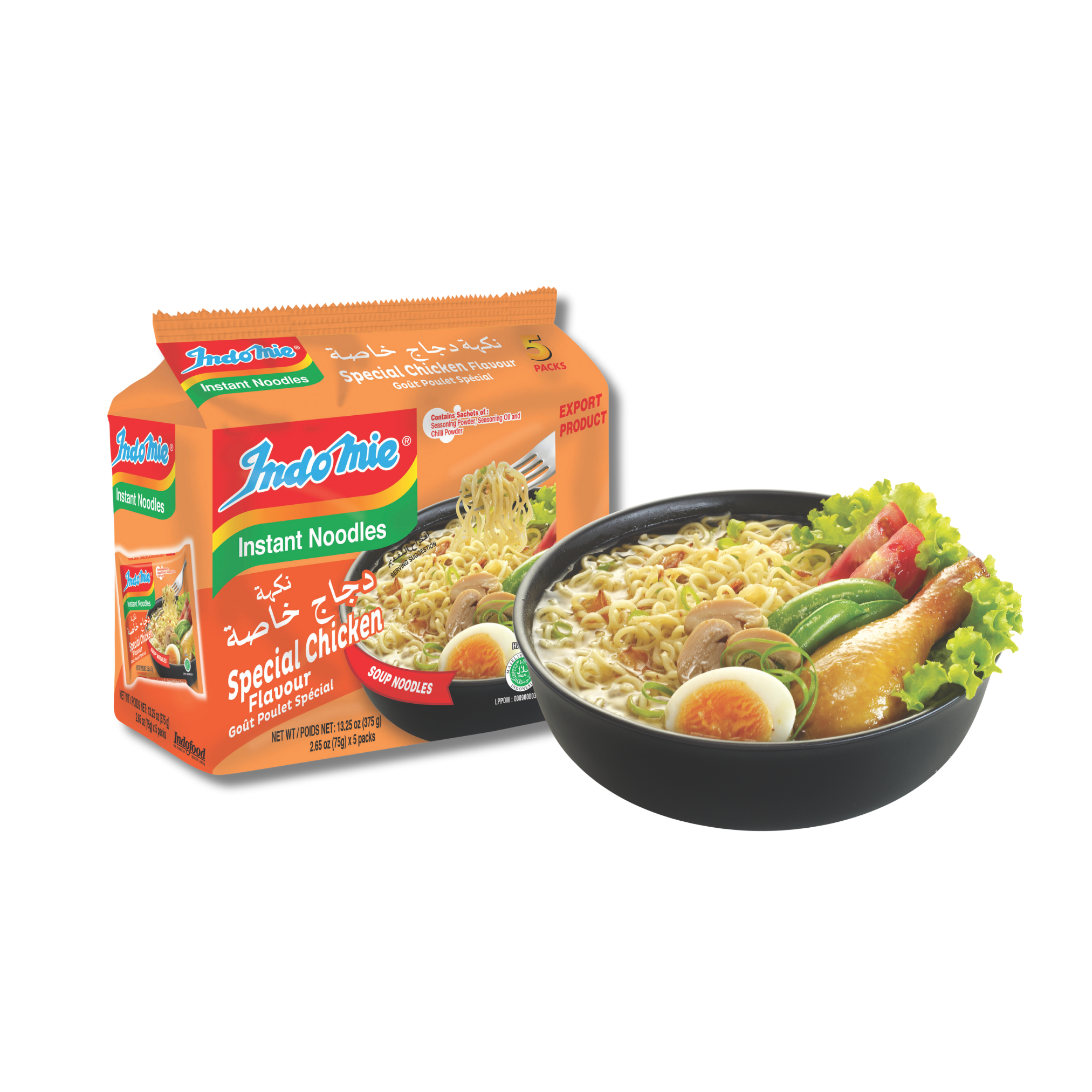 Indomie 30点セット Indomie Noodle Bundle – Original (40 Packs) & Vegetable (30
