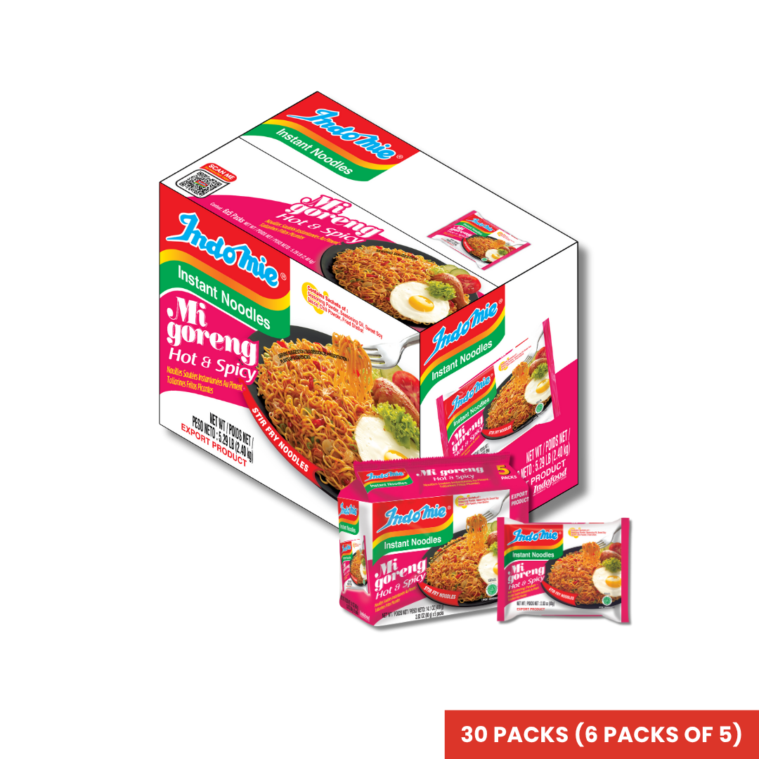 Indomie Hot & Spicy Mi Goreng - 30 Pack | Stir-Fry Noodles