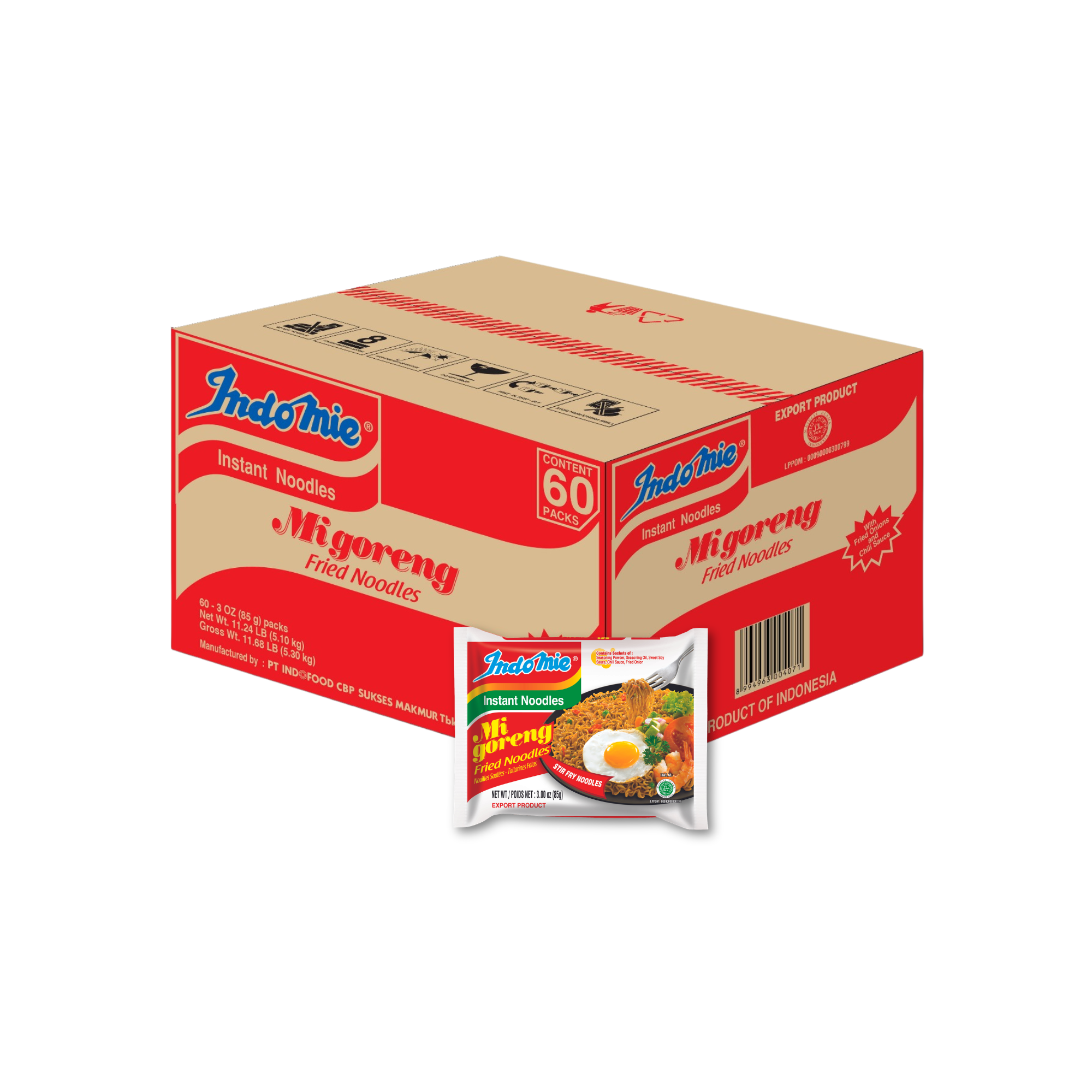 Indomie Mi Goreng Noodles - 60 Pack, Original Single Pack – indomie.us