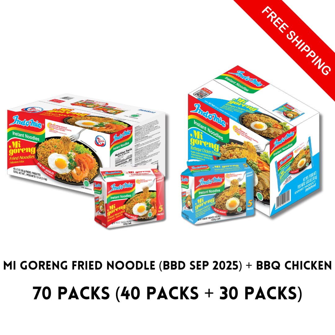 Indomie Noodle Bundle – Original (40 Packs) & BBQ Chicken