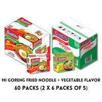 Mi Goreng Fried Noodle Original +Vegetable Flavor 2x30 Packs