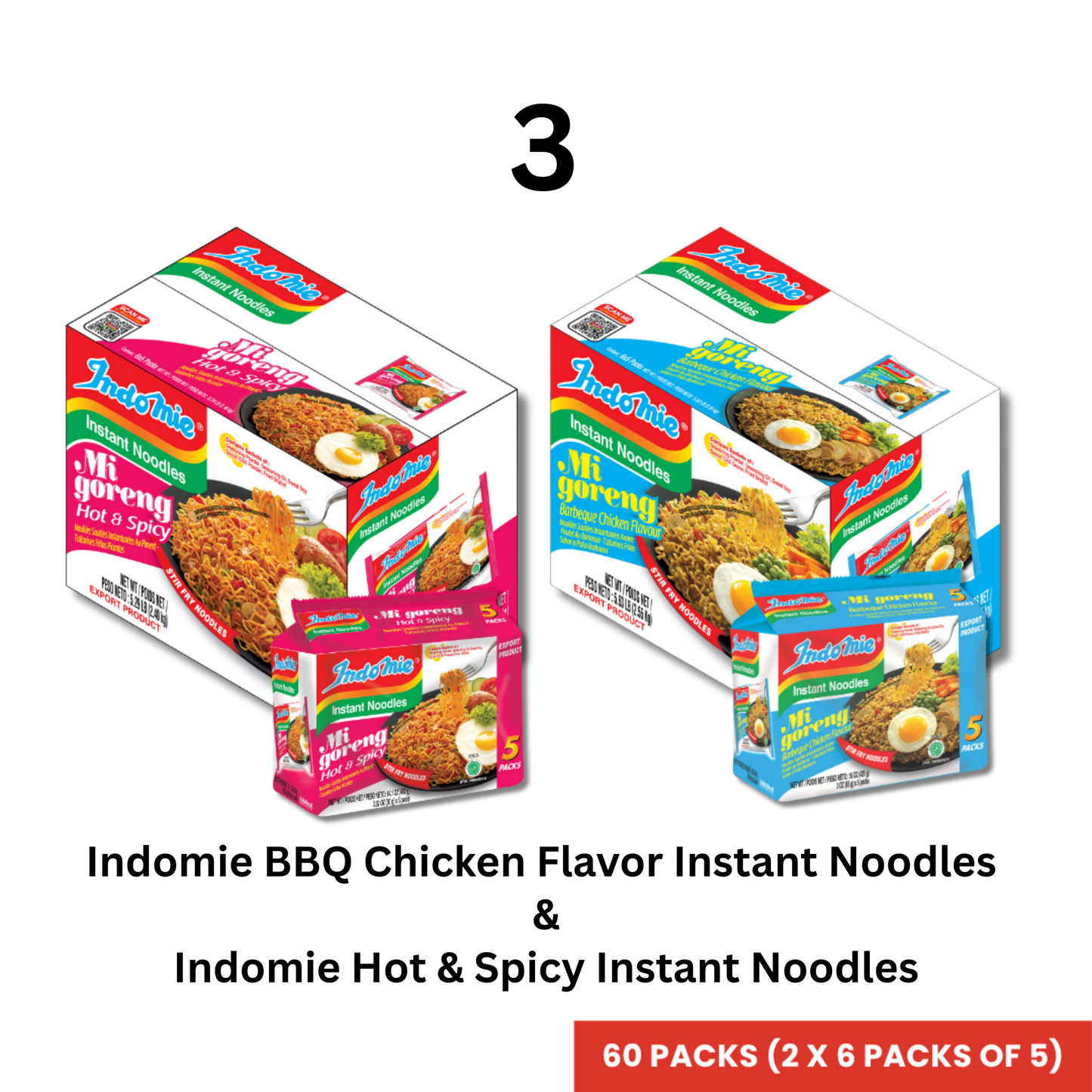 Indomie Mi Goreng BBQ Chicken Instant Noodles 5 X 85g | Pantry | PAK'nSAVE