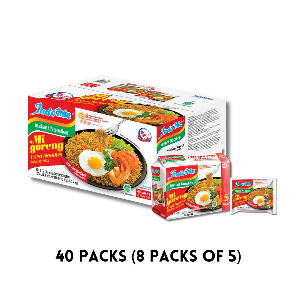 Indomie Mi Goreng Fried Noodles Original 40-pack box