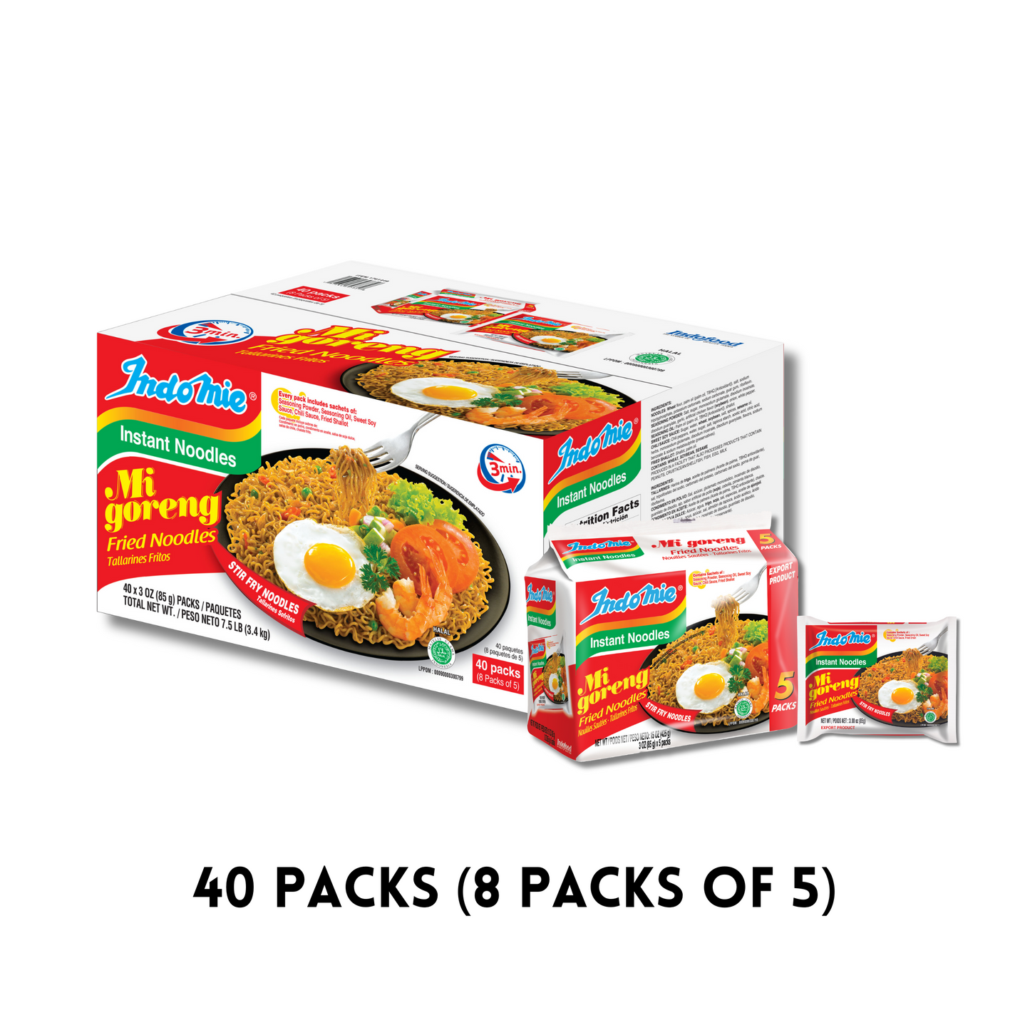 Mi Goreng Fried Noodle Original (40 packs)