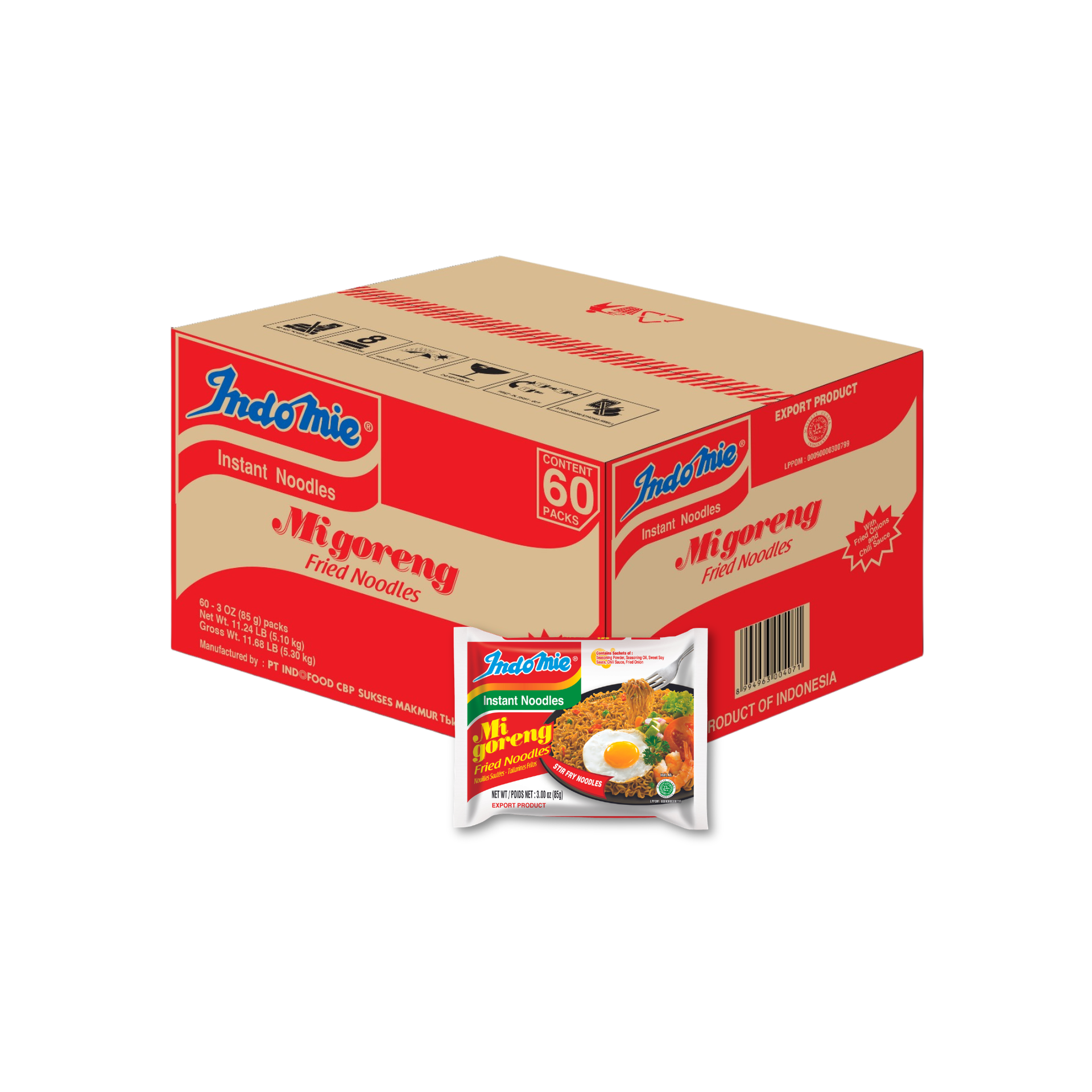 Indomie Mi Goreng Noodles - 60 Pack, Original Single Pack – indomie.us